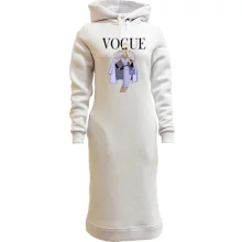 Худи платье VOGUE blonde girl 3