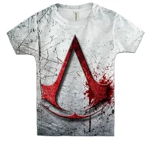 Детская 3D футболка Assassin’s Creed лого