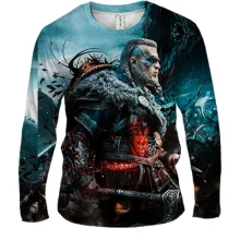 Мужской 3D лонгслив Assassin’s Creed Valhalla