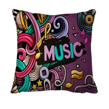 3D подушка Music с инструментами и нотами