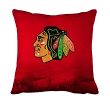 3D подушка з логотипом Chicago Blackhawks на червоному тлі