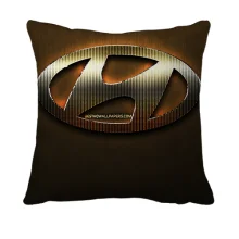 3D подушка з золотим лого Hyundai