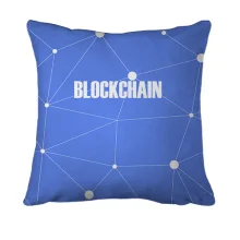 3D подушка Blockchain с цифровой сетью