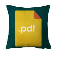3D подушка с надписью PDF