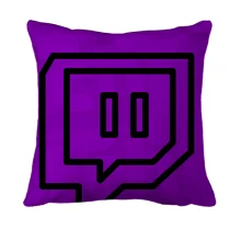 3D подушка Twitch на фіолетовому тлі