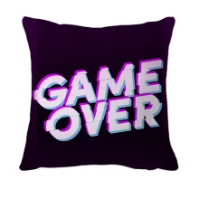3D подушка Game Over у стилі глітч