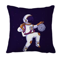 3D подушка с космонавтом и Луной мячом