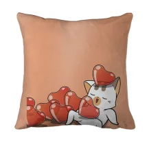 3D подушка с котом в сердечках