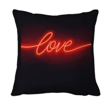 3D подушка с неоновой надписью "Love"