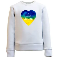 Детский свитшот "I love Ukraine" на сердце