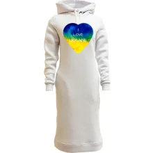 Худи платье "I love Ukraine" на сердце