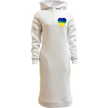 Худи платье "I love Ukraine" на сердце (мини)