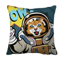 3D подушка з космічним котом