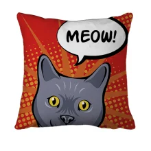 3D подушка з арт-котом в метелику
