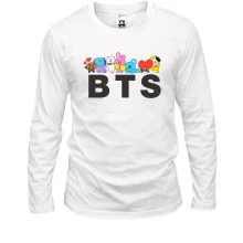 Лонгслив BTS (надпись с иконками)