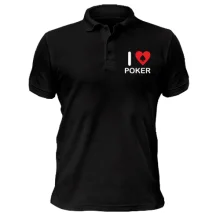 Футболка поло I love Poker