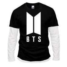 Комбинированный лонгслив BTS logo