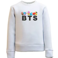 Дитячий світшот BTS (напис з іконками)