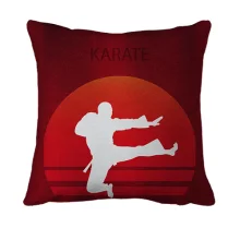 3D подушка Karate на фоне заката