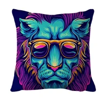 3D подушка Лев в очках Арт