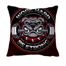 3D подушка Work hard Be strong Bulldog