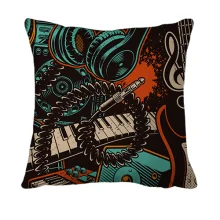 3D подушка Music Instruments Pattern