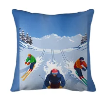 3D подушка Skiers Art