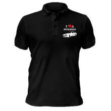 Футболка поло I love mitsubishi
