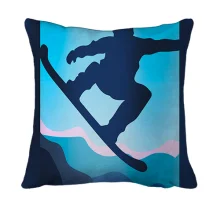 3D подушка Blue Snowboarder