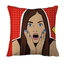 3D подушка Pop Art Girl Wow!