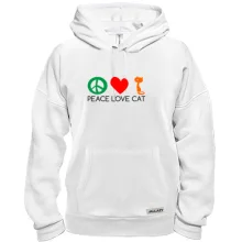 Толстовка peace love cats