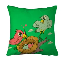 3D подушка Bird family