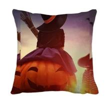 3D подушка Halloween pumpkin sunset