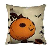 3D подушка Halloween pumpkin and bats