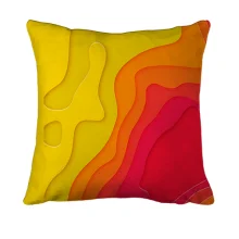 3D подушка Abstraction yellow-red
