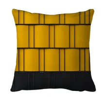 3D подушка Yellow-black pattern