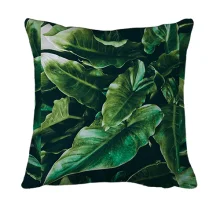 3D подушка Green leaves pattern