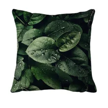 3D подушка Green leaves pattern 2