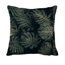 3D подушка Green leaves pattern 3