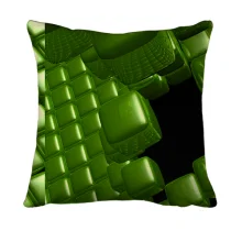 3D подушка Green cubes