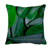 3D подушка Green leaves pattern 4