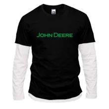 Мужской лонгслив Комби John Deere (надпись)