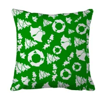 3D подушка Christmas green pattern