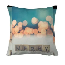 3D подушка Merry Xmas на деревянных кубиках