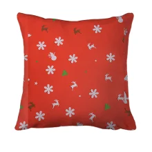 3D подушка Snowflakes on red