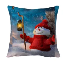 3D подушка Snowman and starry sky