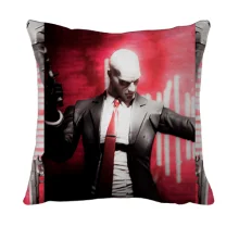 3D подушка Man with pistol on red background