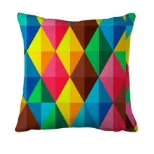 3D подушка Multicolored rhombuses