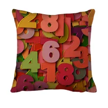 3D подушка Multicolored numbers