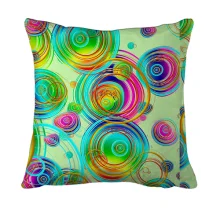 3D подушка Rainbow circles on the water